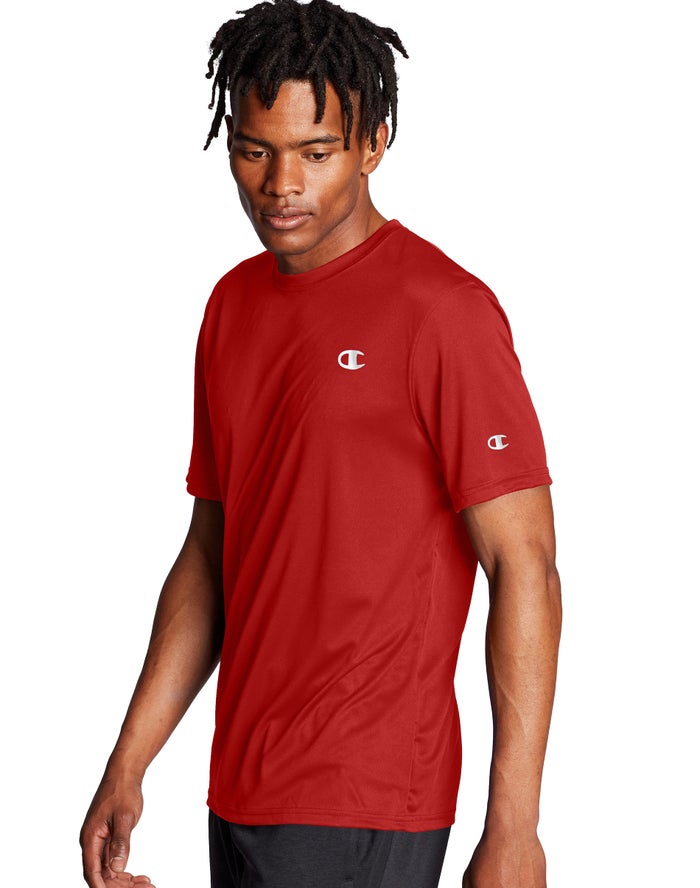 Champion Herre T-Shirts Rød - Double Dry® - Danmark XIF-259036